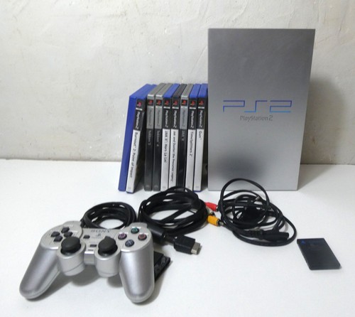 Console ps2 fat silver - console,