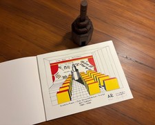 Serigrafia e modello in legno “The Dutch Tower” di Aldo Rossi