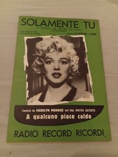 Spartiti Film Qualcuno come caldo voglio essere amato Marilyn Monroe Italia '59