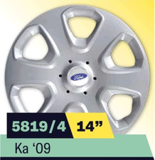 Kit serie 4 copricerchi coppe ruota 14" per FORD KA 2009 09 5819/4 LC