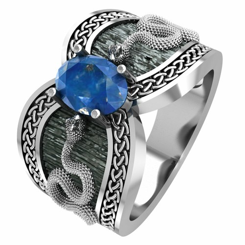 Anello serpente lapislazzuli