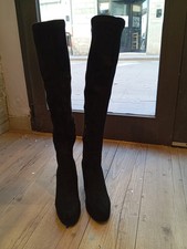 Stivale Sopra Ginocchio Tacco E Plateau Nr  39