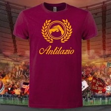 T-SHIRT ROMA FANS "ANTILAZIO" CASUAL OLD STYLE ULTRAS FOOTBALL SPQR