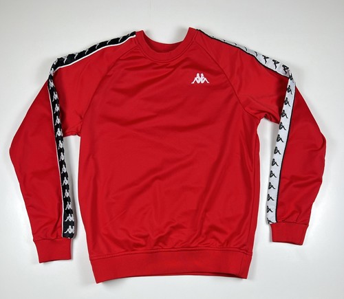 Kappa felpa rosso bianco nero - felpa,