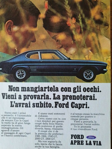 Ford capri pubblicita - capri, -pubblicita'