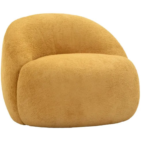 Poltrona bouclé senape seduta - bouclé,