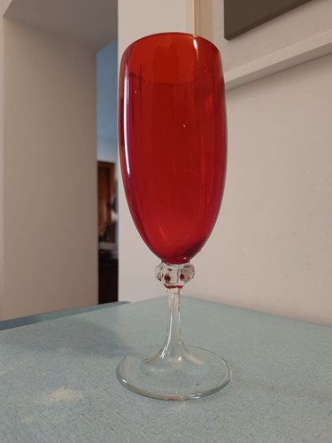Calice vetro rosso - , con