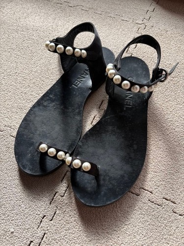 Chanel sandali tacco logo - chanel,