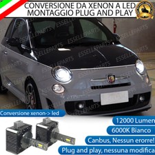 COPPIA LAMPADE D1S LED DA XENON A LED PER FIAT 500 595 695 6000K BIANCO CANBUS