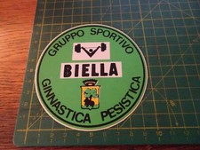 ADESIVO STICKER VINTAGE kleber gruppo sportivo biella ginnastica pesistica
