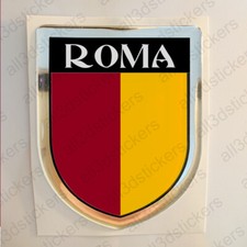 Adesivi Roma Italia Scudetto 3D Emblema Stemma Resinato Resinati Adesivo