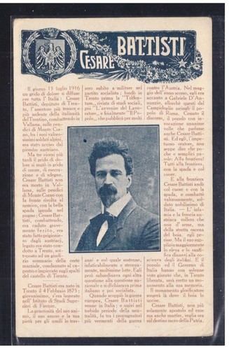 Cartolina cesare battisti - cartolina,