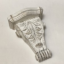 Applique antica foglia bianca