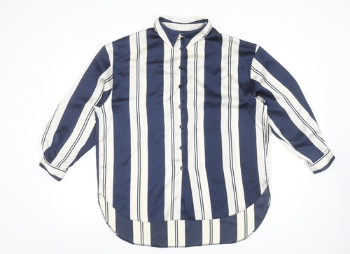 Camicia donna blu righe con - camicia,