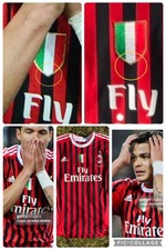 Maglia Milan match worn Thiago Silva indossata vs Juventus Prove Fotografiche