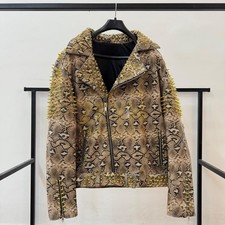 Giacca in pelle PU con borchie