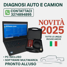 DIAGNOSI AUTO MULTIMARCA PROFESSIONALE UNIVERSALE OBD TESTER SCANNER PC COMPRESO