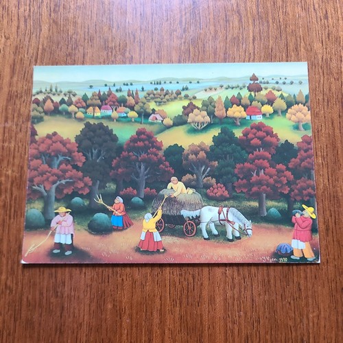 Art postcard the haymaking by - art,