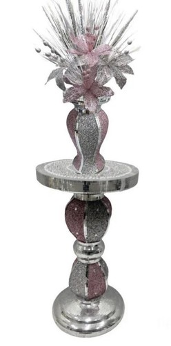 Tavolo vaso argento - tavolo, rosa