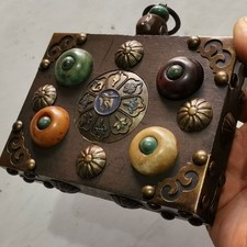 Ciondolo Ornamento Intarsiato Vecchia Collezione Legno Collezione Old Oggetti Collezione