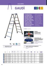 Marchetti Gaudì Scala Scaletta in Alluminio Doppia Salita Varie Altezze