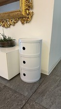 Comodino tre elementi Bianco - Imitazione Kartell