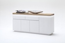 Credenza armadio bianco opaco MDF rovere massello anta cassetto laccato 175 cm