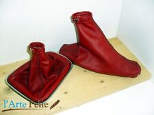 alfa romeo giulietta cuffia cambio e freno pelle rossa