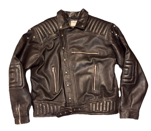 Vtg park leather biker - park,