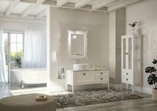 ARREDO BAGNO MOBILE COUNTRY CHIC R213 cm.131  FINITURA A PORO APERTO A SCELTA