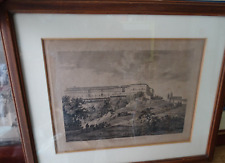 ANTICA INCISIONE-BOURGEOIS-VEDUTA MONTECASSINO-REGNO NAPOLI 1804-CON CORNICE