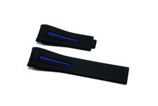 Cinturino in silicone nero blu