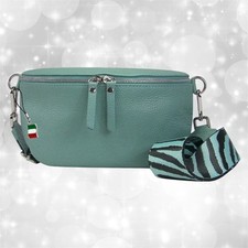 Borsa blu multicolore pelle