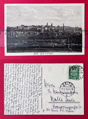 Cartolina zeitz 1926 veduta - cartolina,