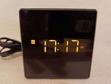 Vintage radio sveglia cubo SONY ICF-C1 nera LED arancio elegante ottimo stato