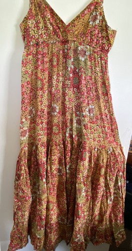 Maxi abito floreale arancione