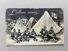 m) Cartolina militare ultimo rancio bandiera 