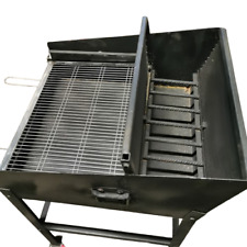 BARBECUE LEGNA E CARBONE PARTY GRIGLIA ACCIAIO IN TONDINO LARGHEZZA 60 CM.