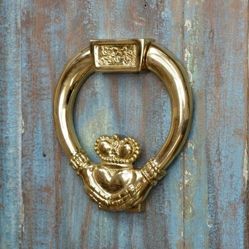 Battiporta claddagh ottone - battiporta,