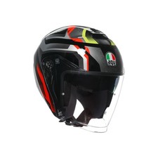 Casco Jet AGV IRIDES Zurigo Black/Red/Yellow Fluo