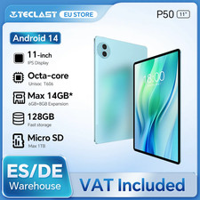 Teclast P50 Tablet Android 14 11"IPS Max 14GB RAM 128GB ROM Unisoc T606 8 Core 1