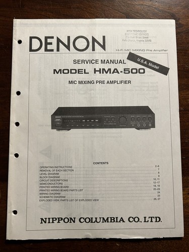Denon model hma 500 - denon,