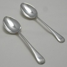 OLD ENGLISH Design Gee Holmes Sheffield Silver Servizio Posate Coppia Cucchiai da Tavola