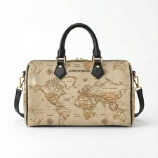BAULETTO MAXI  WORLD MAP BROWN
