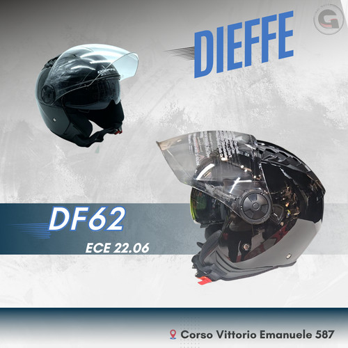 Casco jet dieffe - df62, shiny