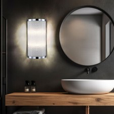 Lampada Parete da Pavimento Camera Letto Bacchette Vetro Incurvata H