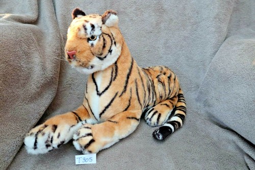 Peluche t305 tigre 25x40cm - n°t305:,