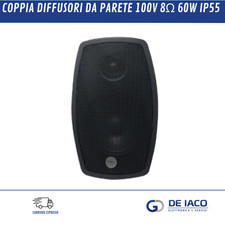 DM30BF - COPPIA DIFFUSORI DA PARETE 100V / 8 OHM / 60W - IP55 - NERO