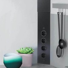 Thebo presa angolare scatola cucina ufficio schuko acciaio inox parete tavolo blocco interruttore USB