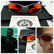 Occhiali da sole Xmen Tyler Durden Fight Club lenti rosse Brad Pitt OP523 523 costume